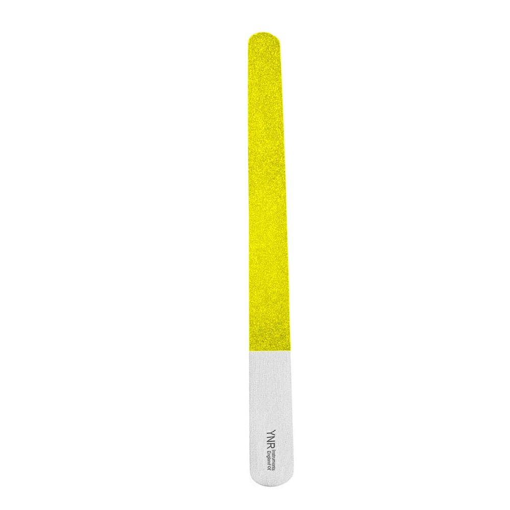 Nail File Diamond Deb Nail File Foot Dresser Stainless Steel Double Sided Diamond Dust Coating Podiatry Foot Care Instruments Professional Quality Product Chiropody File (Yellow 8")