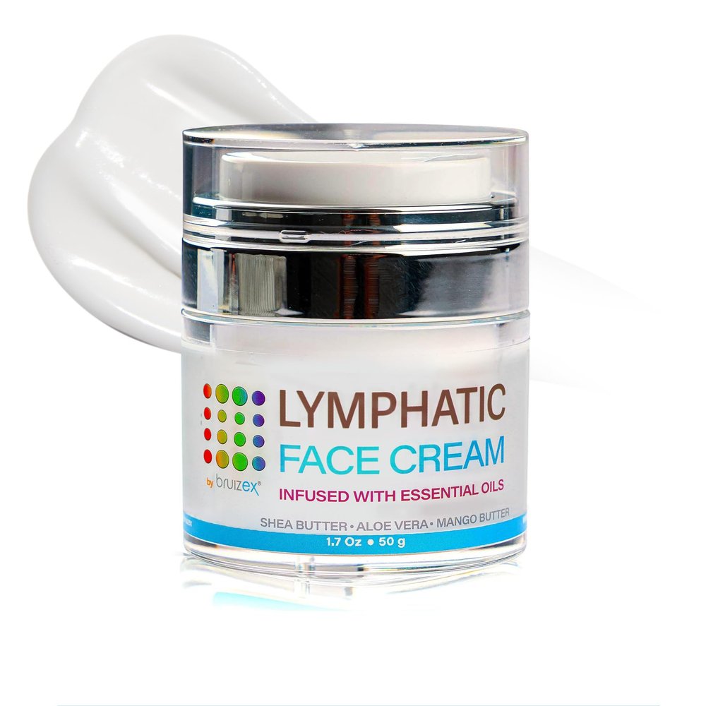 Bruizex Lymphatic Drainage Face Cream, Anti-Aging, Moisturizing & Rejuventating Night Cream, Daily Facial Lymphatic Drainage for Face & Neck, Natural Essentials Oil Infused Face Lotion, 1.7 Fl Oz