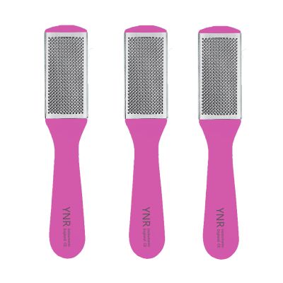 Pack of 3 Pieces Double-Sided Foot File Foot Rasp File Dead Skin Remover Foot Scrubber Hard Skin Remover Foot Care for Wet and Dry Cracked Feet (Pink)