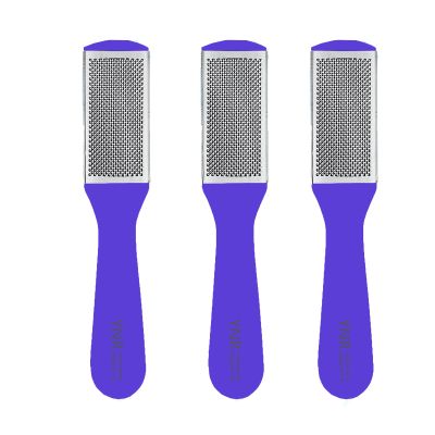 Pack of 3 Pieces Double-Sided Foot File Foot Rasp File Dead Skin Remover Foot Scrubber Hard Skin Remover Foot Care for Wet and Dry Cracked Feet (Purple)