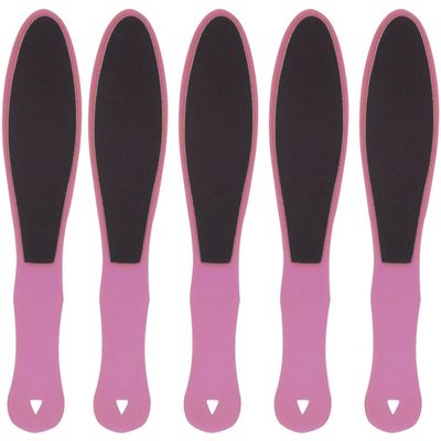 5 Pieces Double Sided Pedicure Foot File Effectively Remove The Foot Hard Skin, Dead Skin and Calluses Reusable Foot Care Repair Tool (Pink)