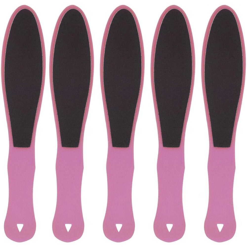 5 Pieces Double Sided Pedicure Foot File Effectively Remove The Foot Hard Skin, Dead Skin and Calluses Reusable Foot Care Repair Tool (Pink)