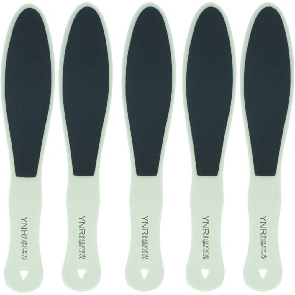 5 Pieces Double Sided Pedicure Foot File Effectively Remove The Foot Hard Skin, Dead Skin and Calluses Reusable Foot Care Repair Tool (White)