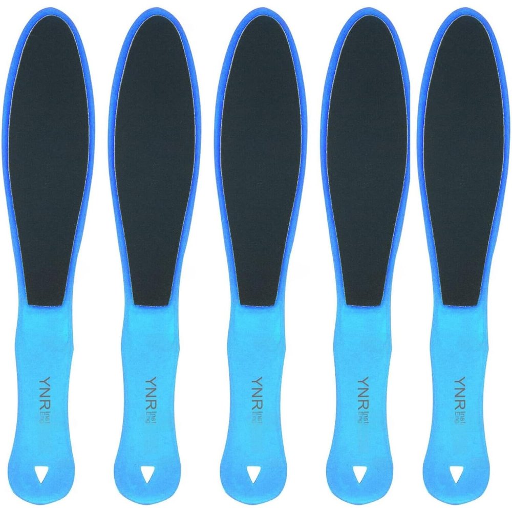 5 Pieces Double Sided Pedicure Foot File Effectively Remove The Foot Hard Skin, Dead Skin and Calluses Reusable Foot Care Repair Tool (Blue)