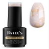 Dan's Nails Milky White with Gold Glitter Flakes Rubber Base Gel Coat Color | Soak off UV/LED Lamp for professional Russian Manicure view 1