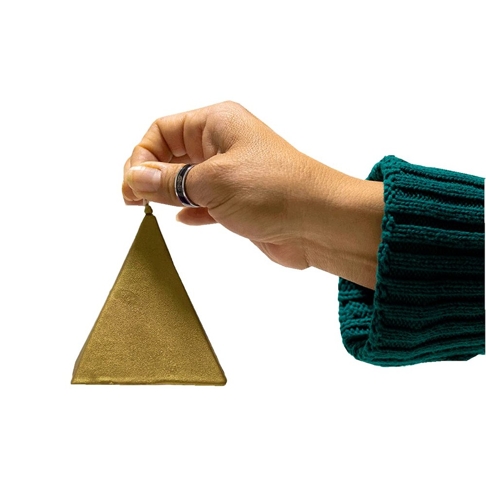 Luz Mara -Gold "Ritualized" Medium Paraffin Pyramid
