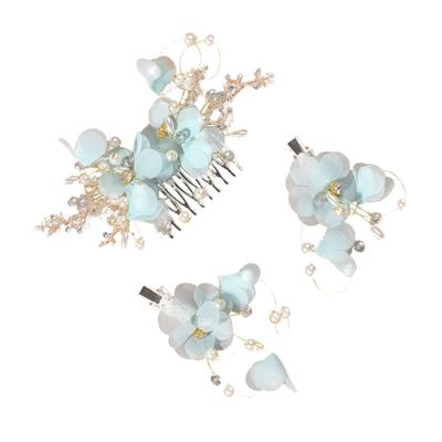 BIUDECO 1set Bridal Hair Comb Alloy Hair Clips for Elegant Wedding Hairstyles Creative Design Gorgeous Color and Gloss for Brides and Special Occasions