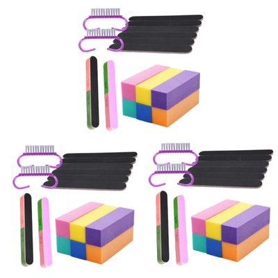 BIUDECO 3sets Sanding Nail Files and Polishing Buffers Mini Manicure Tool for Natural and Nails Kit