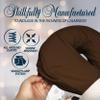 LONDON LINENS Soft & Heavy Microfiber Massage Tables Face Cradle Covers Cozies Fitted- 4 Pieces (Mocha) view 3