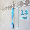 Bath Body Brush Long Handle Back Shower Brush Exfoliating Back, Body, and Feet Scrubber Soft Nylon Bristles (Blue) view 2