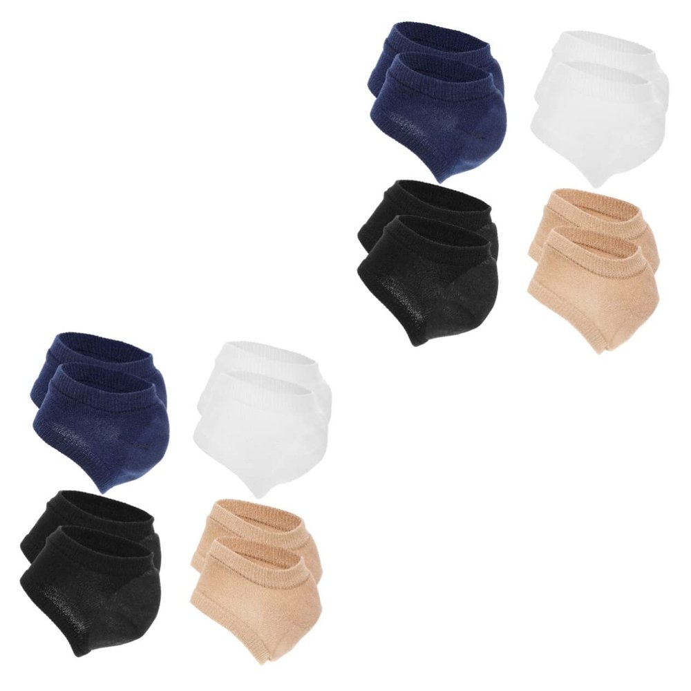 Healifty 8pairs Cute Toeless Heel Socks for Women Foot Care Moisturizing Crack Prevention