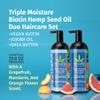 HEMPZ Hair Shampoo & Conditioner Set - Grapefruit & Peach Scent for Dry, Damaged and Color Treated Hair, Hydrating, Softening, Moisturizing with Biotin Duo Set 33.8 fl oz view 2