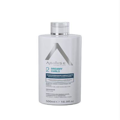 agilise - Dreamy Curls Hair Conditioner - Curl Conditioner for Wavy and Coily Hair Care Treatment - VEGAN, Coconut Oil, Shea Butter, Flaxseed Extract - 16.9fl.oz/500ml