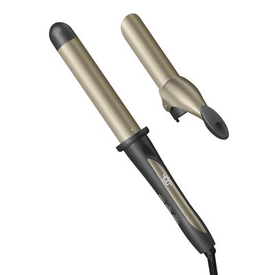 INFINITI PRO CONAIR Tourmaline Ceramic 1-Inch Curling Wand, Detachable Clip Turns Wand into Curling Iron, Produces Flawless Waves and Curls, For Use on Medium and Long Hair, Dark Grey