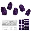 Adora Couture Semi Cured Gel Nail Strips with 30 Pieces - UV Gel Stickers, Manicure Kit, Easy Application Wraps Includes Prep Pads, Nail File, Wooden Stick - UV Light Required (Purple Flake) view 1