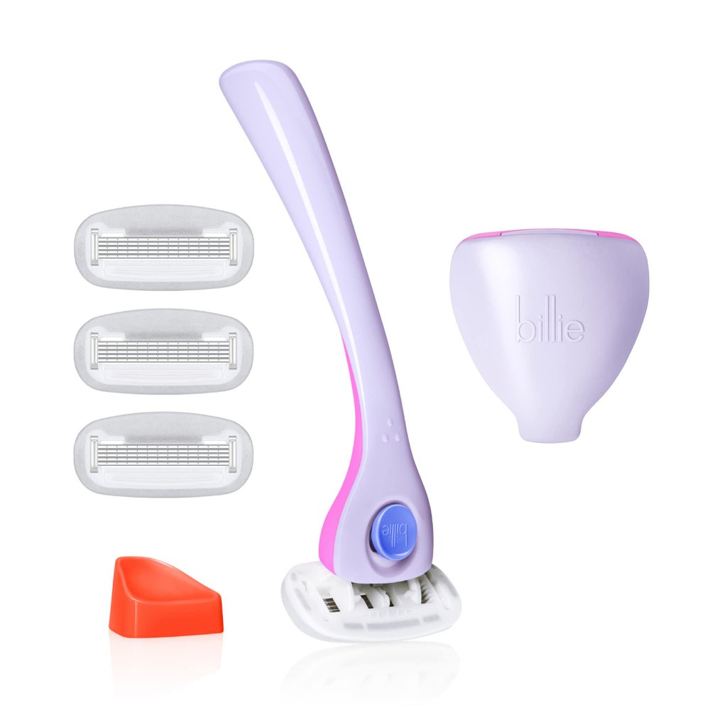 Billie Razors for Women Shaving Kit  Womens Razor + 4 x 5-Blade Razor Refills + Magnetic Holder + Womens Razor Travel Case - DreamPop
