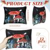 Kajaia 12 Pcs Mushroom Makeup Bags Cute Portable Travel Purse Toiletry Pocket Make up Organizer Storage Zipper Pouch Makeup Brush Cosmetic Bags for Women Adult Aesthetic Stuff view 2