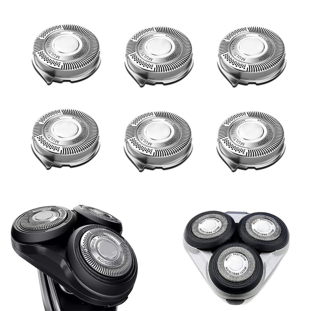 SH50/52 Replacement Heads for Philips Norelco Series 5000,Electric Shavers, Compatible with S5000,S5100,S5500 Series,6 Pack
