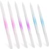 FOMIYES 6pcs Colorful Cylinder Glass Nail Files Professional Manicure Tools for Nail Polishing and Repair and Elegant Design for-Home Care view 1