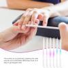 FOMIYES 6pcs Colorful Cylinder Glass Nail Files Professional Manicure Tools for Nail Polishing and Repair and Elegant Design for-Home Care view 3