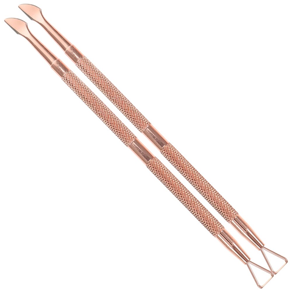 FRCOLOR 2pcs Cuticle Double-sided Nail Art Tools for and Comfortable Cuticle Removal for Fingernails and Toenails Manicure Tools