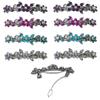Set of 8-8 Count - Hair Barrettes Small French Clip Barrette Sparkly Crystals 6 Colors 1366-8d3 view 2