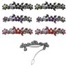 Set of 6-6 Count - Hair Barrettes Small French Clip Barrette Sparkly Crystals 6 Colors 1366-6d2 view 2