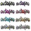 Set of 8-8 Count - Hair Barrettes Small French Clip Barrette Sparkly Crystals 6 Colors 1366-8d1 view 1