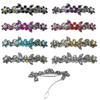 Set of 8-8 Count - Hair Barrettes Small French Clip Barrette Sparkly Crystals 6 Colors 1366-8d1 view 2