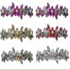 Set of 6-6 Count - Hair Barrettes Small French Clip Barrette Sparkly Crystals 6 Colors 1366-6d1 view 1