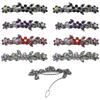 Set of 8-8 Count - Hair Barrettes Small French Clip Barrette Sparkly Crystals 6 Colors 1366-8d2 view 2