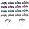 2 Sets of 8-16 Count - Hair Barrettes Small French Clip Barrettes Sparkly Crystals 8 Colors 1366-8-2 view 2