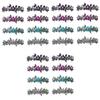 3 Sets of 8-24 Count - Hair Barrettes Small French Clip Barrettes Sparkly Crystals 8 Colors 1366-8-3 view 1