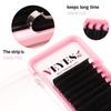 VEYES INC Easy Fan Volume Lash Extensions 03 05 07 J/B/L/C/CC/D/DD Curl 8-25mm Mixed & Single Length Tray, Matte Black Self Fanning Eyelashes, Professional Supplies for Lash Techs (0.03 CC 16mm) view 2