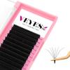 VEYES INC Easy Fan Volume Lash Extensions 03 05 07 J/B/L/C/CC/D/DD Curl 8-25mm Mixed & Single Length Tray, Matte Black Self Fanning Eyelashes, Professional Supplies for Lash Techs (0.03 CC 12mm) view 1