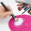 Makeup Brush Cleaner Mat Silicone Brush Cleaning Mat Big Size Make Up Brush Clean Pad with Suction Cup for Makeup Brush Cleaning (Hot Pink) view 4