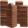 Newwiee 72 Pack Microfiber Bleach Proof Towels Bulk for Salon 18 x 30 Inch Dry Lint Free Hair Drying Hand Towels for Hair, Gym, Bath, Spa, Shaving, Barber(Brown) view 1