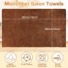 Newwiee 72 Pack Microfiber Bleach Proof Towels Bulk for Salon 18 x 30 Inch Dry Lint Free Hair Drying Hand Towels for Hair, Gym, Bath, Spa, Shaving, Barber(Brown) view 2