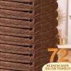 Newwiee 72 Pack Microfiber Bleach Proof Towels Bulk for Salon 18 x 30 Inch Dry Lint Free Hair Drying Hand Towels for Hair, Gym, Bath, Spa, Shaving, Barber(Brown) view 4