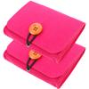 FOMIYES 2pcs Essential Oil Storage Bag Felt Necessity Travel Pouch Shockproof Lightweight Portable Cosmetic Organizer for Travel Rose Red view 1