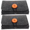 FOMIYES Essential Oil Storage Bag Portable Carrying Case Organizer Pouch for Travel Desk and Daily Use 5.3X3.9X1.2 Inch Felt Material view 1
