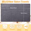 Newwiee 72 Pack Microfiber Bleach Proof Towels Bulk for Salon 18 x 30 Inch Dry Lint Free Hair Drying Hand Towels for Hair, Gym, Bath, Spa, Shaving, Barber(Grey) view 2