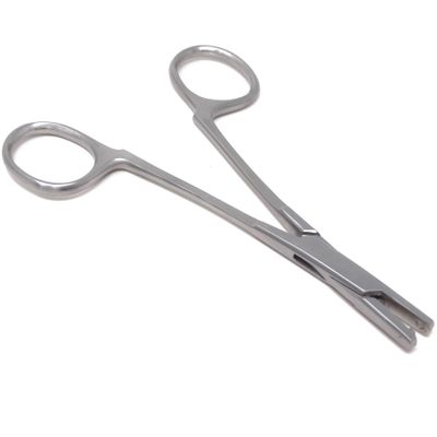 A2ZScilab-Piercing Clamp, Professional Body Piercing Clamp For Ear Lip Navel Nose Tongue Septum Sponge Piercing Tools Forcep Clamp Body Piercing Plier Tool Piercing Supplies (Ear Punch 12cm - 2mm Dia)