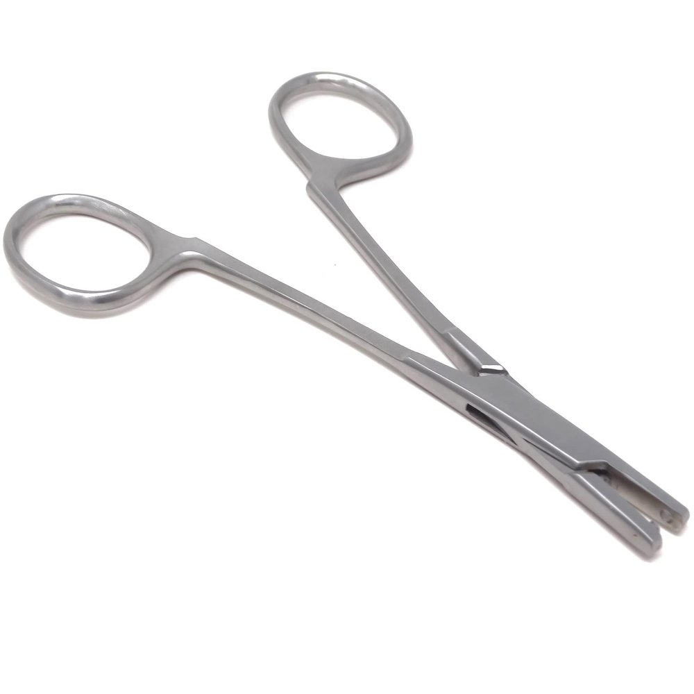 A2ZScilab-Piercing Clamp, Professional Body Piercing Clamp For Ear Lip Navel Nose Tongue Septum Sponge Piercing Tools Forcep Clamp Body Piercing Plier Tool Piercing Supplies (Ear Punch 12cm - 2mm Dia)