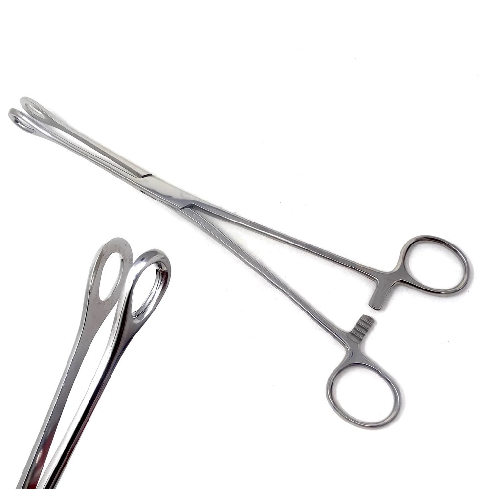 A2ZScilab-Piercing Clamp, Professional Body Piercing Clamp For Ear Lip Navel Nose Tongue Septum Sponge Piercing ToolS Body Piercing Plier Tool Piercing Supplies (Foerster Smooth Forcep- Straight - 9")