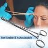 A2ZScilab-Piercing Clamp, Professional Body Piercing Clamp For Ear Lip Navel Nose Tongue Septum Sponge Piercing ToolS Body Piercing Plier Tool Piercing Supplies (Foerster Smooth Forcep- Straight - 9") view 4
