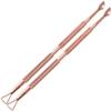Beavorty Rose Gold Metal Cuticle Pusher 2-Piece Nail Art Tool Kit Stainless Steel Cuticle Trimmer for Hand and Foot Care 5.3 Inch view 1