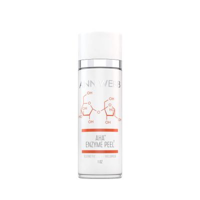 Ann Webb AHA Enzyme Mask/Peel - All Natural, Gentle Fruit Enzyme Peel to Brighten Complexion and Exfoliate Skin - Packed full of Fruit Enzymes - Leaves your skin with a Natural Glow. (1oz)