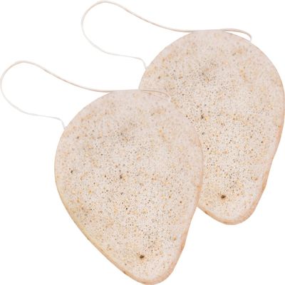 FOMIYES 2pcs Walnut Facial Cleaning Sponges Gentle Exfoliating Makeup Removers for Skin-Friendly Cleansing and Oil Removal for Daily Face Care