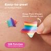 LitBear Acne Patch Pimple Patch, Rainbow Star Shaped Acne Absorbing Cover Patch, Hydrocolloid Acne Patches For Face Zit Patch Acne Dots, Tea Tree Oil + Centella, 128 Patches, 18mm, 14mm & 10mm view 3